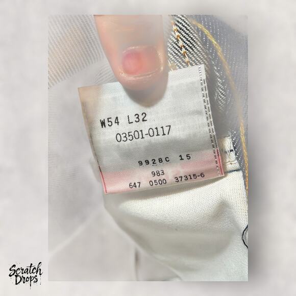 Vintage Levi’s 501xx Shrink-to-Fit Jeans Made In USA W58 L34 501 Deadstock NWT - Picture 2 of 6